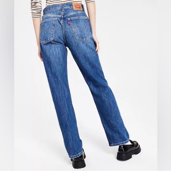 Levi’s low Pro Mid-Rise 90’s-Inspired Straight Leg Distressed Jeans Size: 28 - Picture 3 of 14